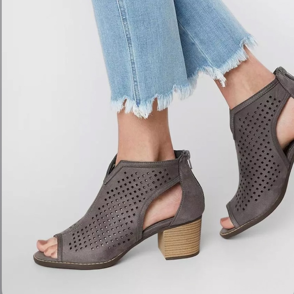 Brielle Open Toe Ankle Boot Buckle